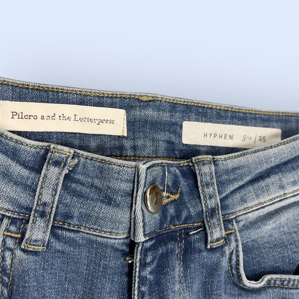 Anthropologie Pilcro And The Letterpress pearl  Hyphen Jeans size 25 - Picture 7 of 13